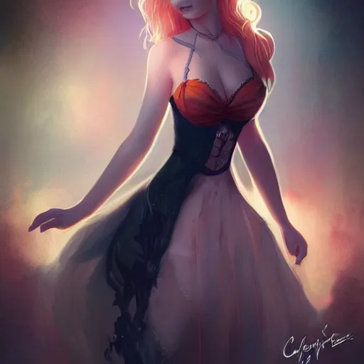 Image similar to a pinup by charlie bowater and anna dittmann.