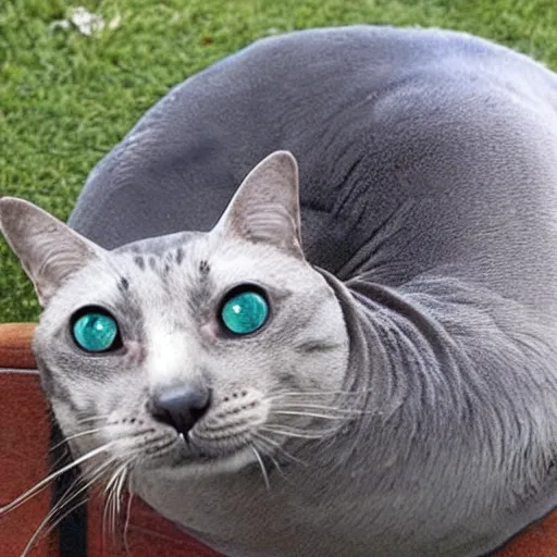 Image similar to photo of a hybrid between a cat and a seal