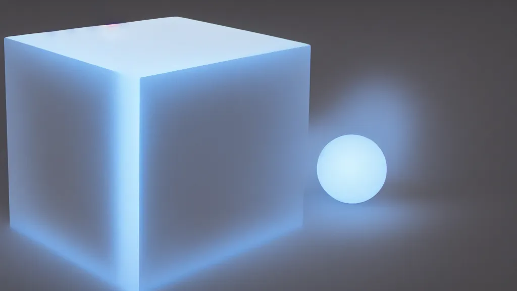 Image similar to a vapor cube, 8 k, rim lighting, lumen global illumination, opaque, glowing