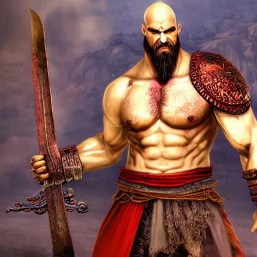 Prompt: Kratos in Chinese mythology