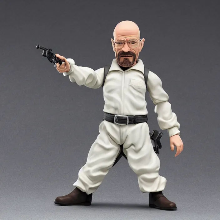 Prompt: walter white, a goodsmile figure of walter white, figurine, detailed product photo