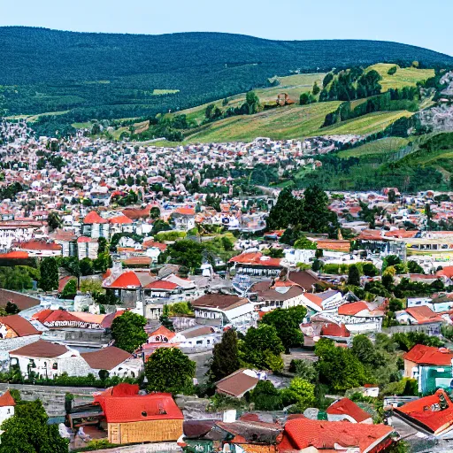 Prompt: the mioveni town from Romania, wide shot, photo realistic, 8k uhd, extremely high detail