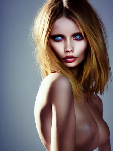 Prompt: portrait of abbey lee by guangjiian huang