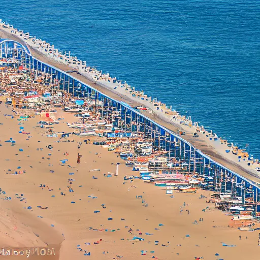 Prompt: a high resolution photograph of santa monica pier, 4 k high - resolution photograph, ultra detail, hd photo