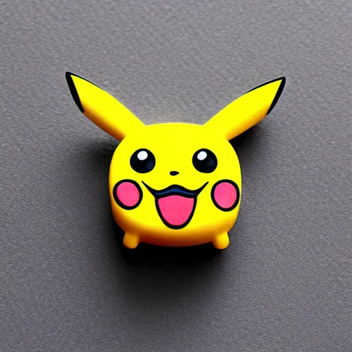 Prompt: an eraser shaped like Pikachu.