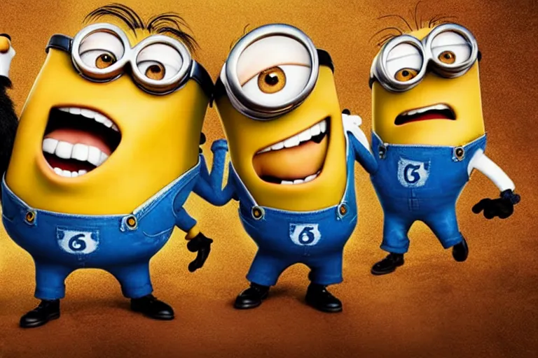 Image similar to Nicolas cage minions high resolution still film