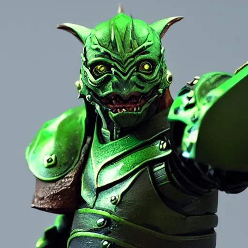 Prompt: one, goblin knight, very detail green face, goblin, knight 8 k, high detail