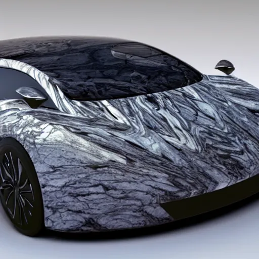 Prompt: a hybrid between a marble and a car