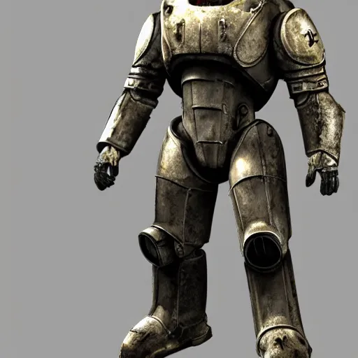 Image similar to fallout 3 concept art power armor render ultra unreal engine 5