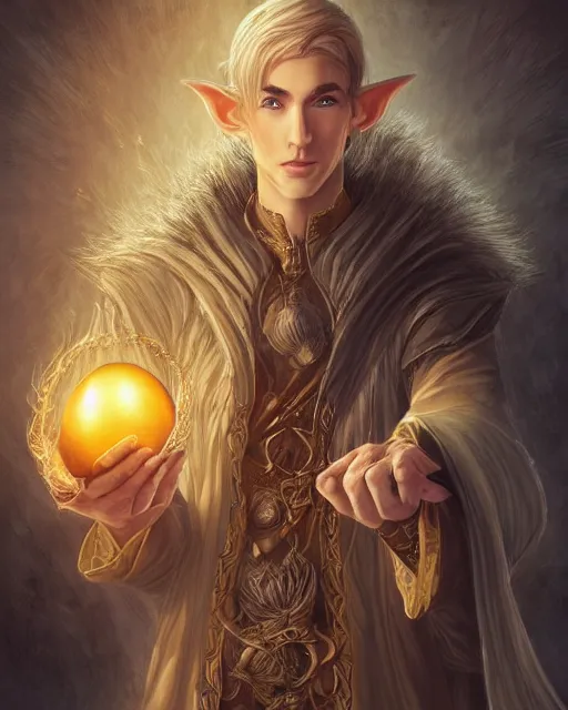 Prompt: portrait of elven boy mage with long black hair holding dragon egg by artgerm modern fantasy 4 k ultra high resolution