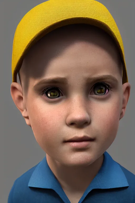 Image similar to hyperrealistic little boy close - up portrait, the portrait is decorated with art deco patterns, hyperrealistic, volumetric lighting, ultra detailed, elegant, octane render, blue and gold, 8 k, trending on artstation, unreal engine