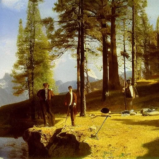 Image similar to oil painting, albert bierstadt, hans dahl, theodor kittelsen, hermann hendrich, Konstantin Yakovlevich Kryzhitsky