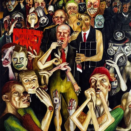 Prompt: mandatory diversity training by otto dix, hyperrealistic, masterpiece, aesthetic