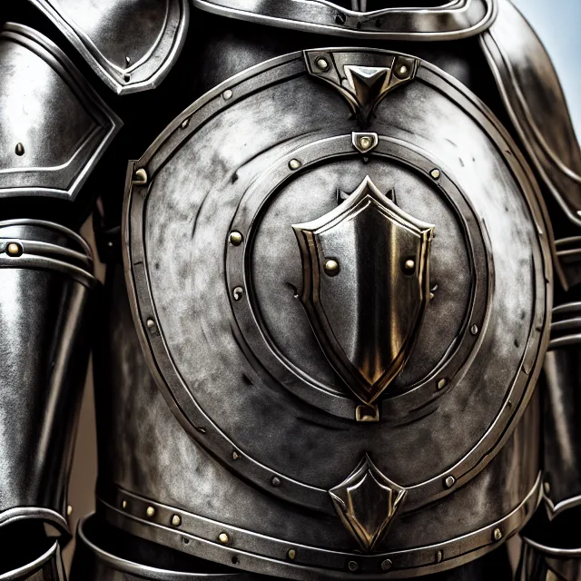 Prompt: photo of a paladin with ornate armour and shield, 8 k, hdr, smooth, sharp focus, high resolution, award - winning photo