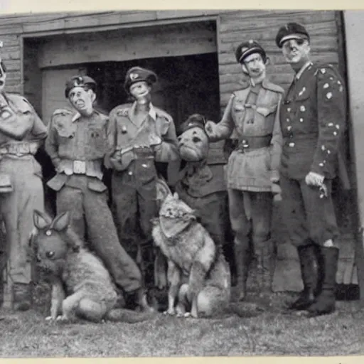 Image similar to a photograph of furries in wwii