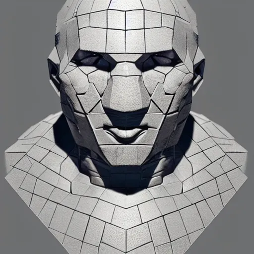 Image similar to a golem made out of diamond, realistic, by brian huang artstation,