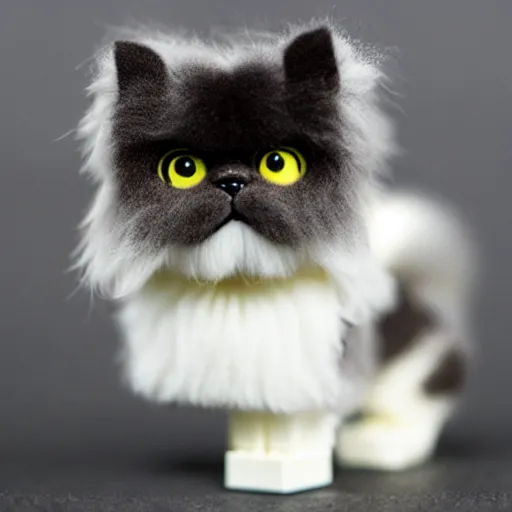 Image similar to lego set of a persian cat