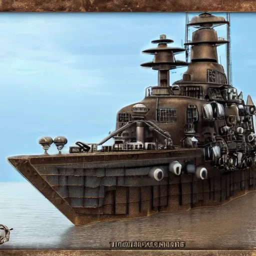 Image similar to steampunk battleship, super details, 4 k