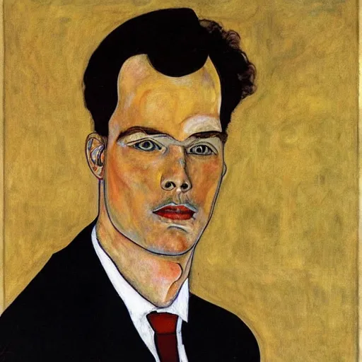 Prompt: Mark Rutte painted by Egon Schiele