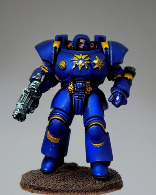 Image similar to Astartes Space Marine Ultramarine by Louis Daguerre