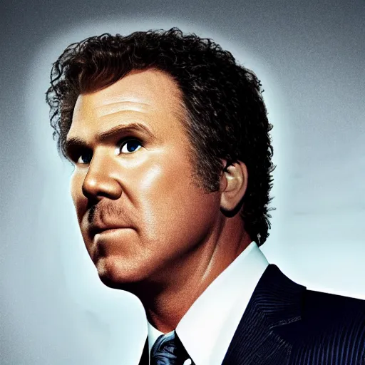 Image similar to close - up of will ferrell as a detective in a movie directed by christopher nolan, movie still frame, promotional image, imax 7 0 mm footage