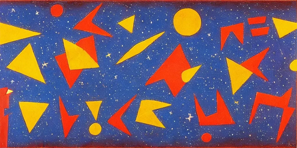 Prompt: Constellation patterns by Rufino Tamayo