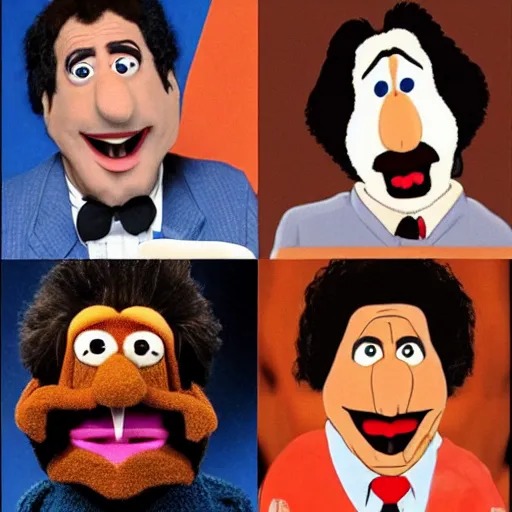 Image similar to seinfeld as muppets