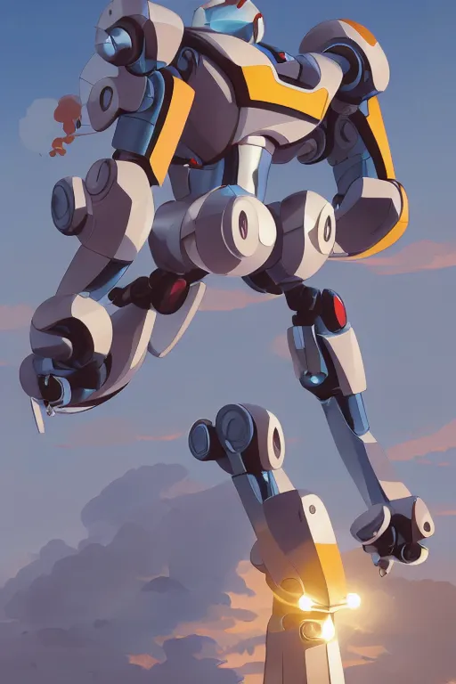 Image similar to metabots medabots medarotto medarot robot minimalist comics, behance hd by jesper ejsing, by rhads, makoto shinkai and lois van baarle, ilya kuvshinov, rossdraws global illumination ray tracing hdr radiating a glowing aura