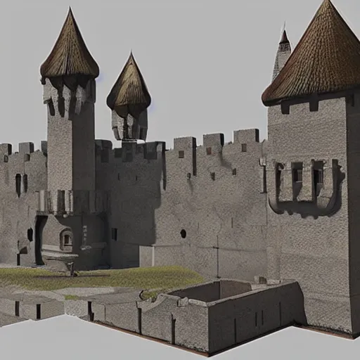 Prompt: concept art of castle that can transform into a robot, 3 d - concept, model, 4 k, unreal engine 5
