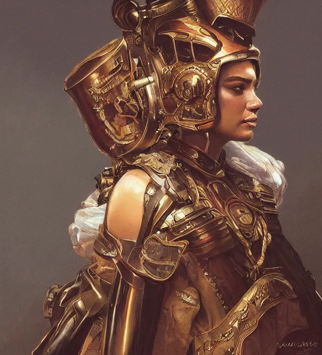 Prompt: portrait of an south african woman wearing a traditional nineteenth century south african empire military uniform, metal shoulder pauldrons, intricate, highly detailed, digital painting, artstation, concept art, sharp focus, cinematic lighting, illustration, art by artgerm and greg rutkowski, alphonse mucha, cgsociety