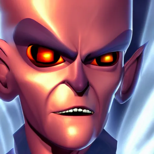 Prompt: megamind evil supervillain taking over a metropolis digital painting 4 k hd