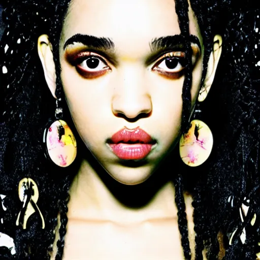 Image similar to fka twigs in the style of harumi yamaguchi