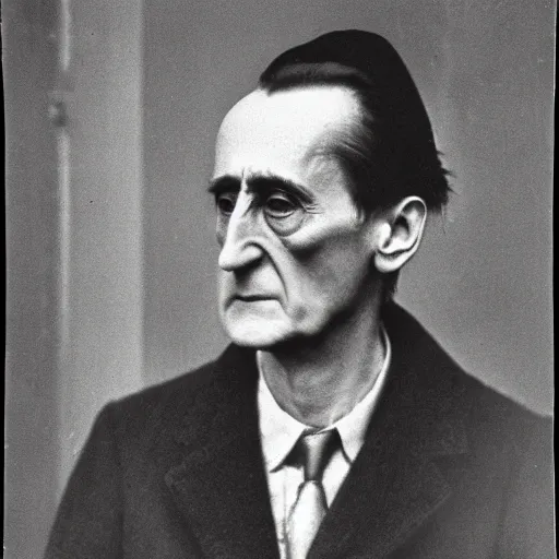 Prompt: a serene marcel duchamp with no mouth in an empty void