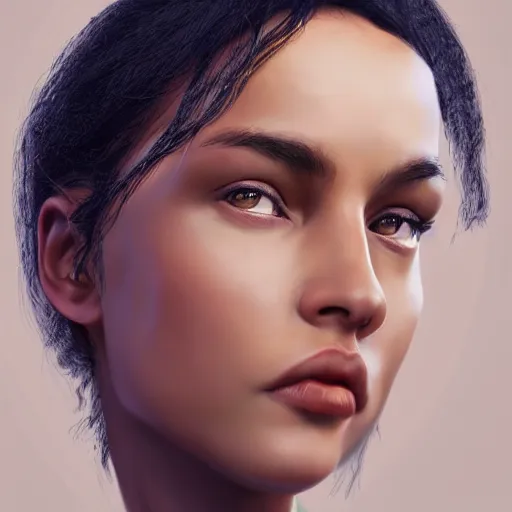 Image similar to hyperrealistic portrait of beautiful mixed race woman, photo realistic, dynamic lighting, artstation, poster, volumetric lighting, very detailed face, 4 k, award winning