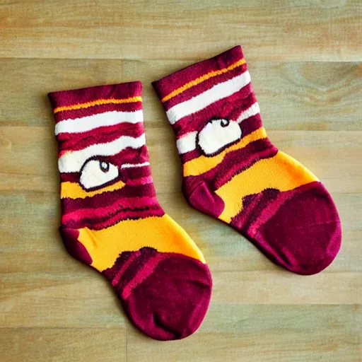 Prompt: bacon cheese socks