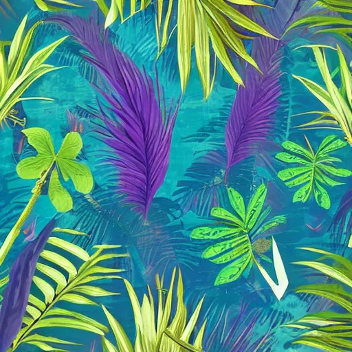 Image similar to purple tropical scene