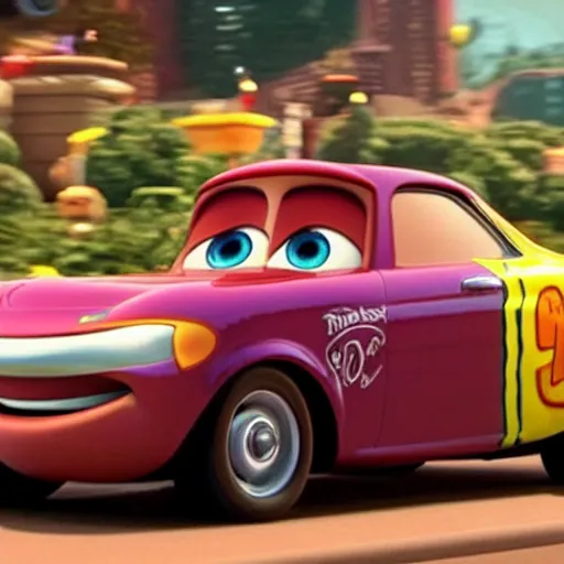 Image similar to danny devito as a car in pixar's cars 2