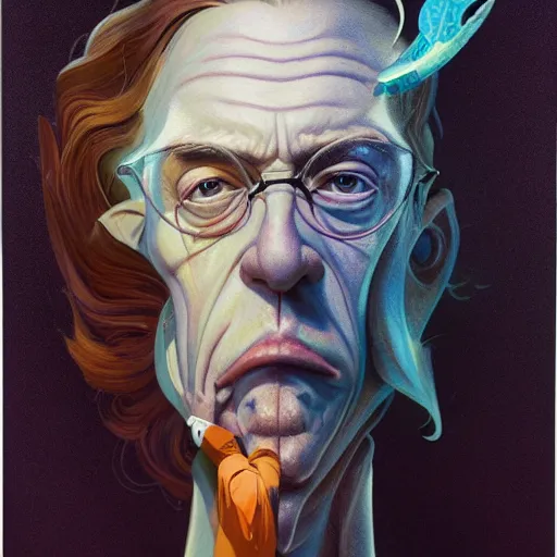 Prompt: lucky irocez projector portrait by gaston bussierre and charles vess and james jean and erik jones and rhads, inspired by rick and morty, epic, funny, huge scale, beautiful fine face features, intricate high details, sharp, ultradetailed