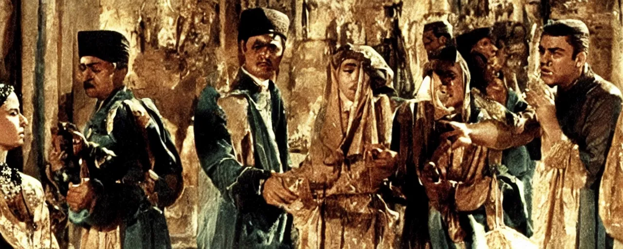 Image similar to the jewel thief, scene in the film Topkapi (1964)