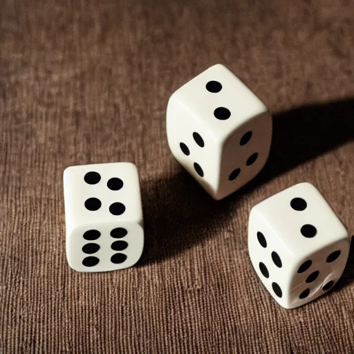 Prompt: photograph of a pair of dice