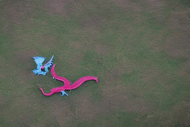 Image similar to aerial photography, scotland, dragon race, dusk