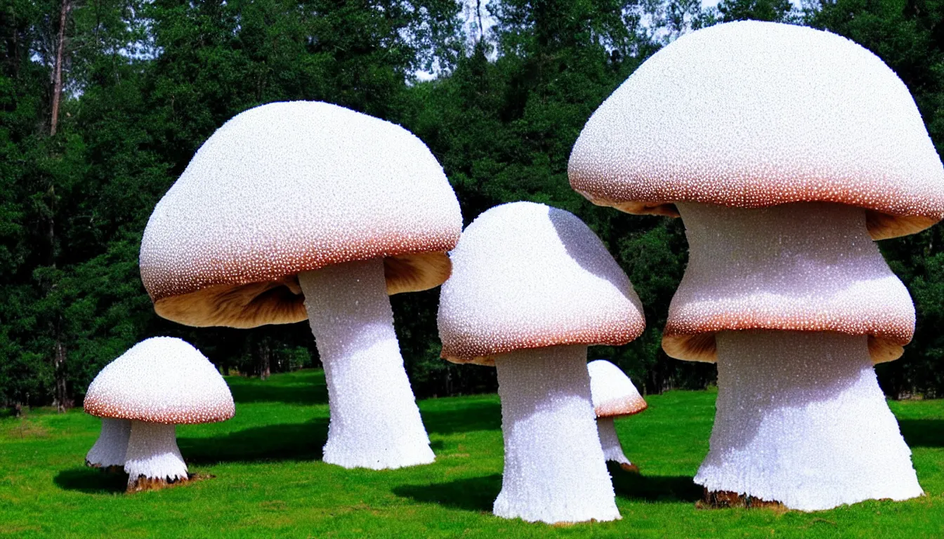 Image similar to giant mushroom made out of crystals