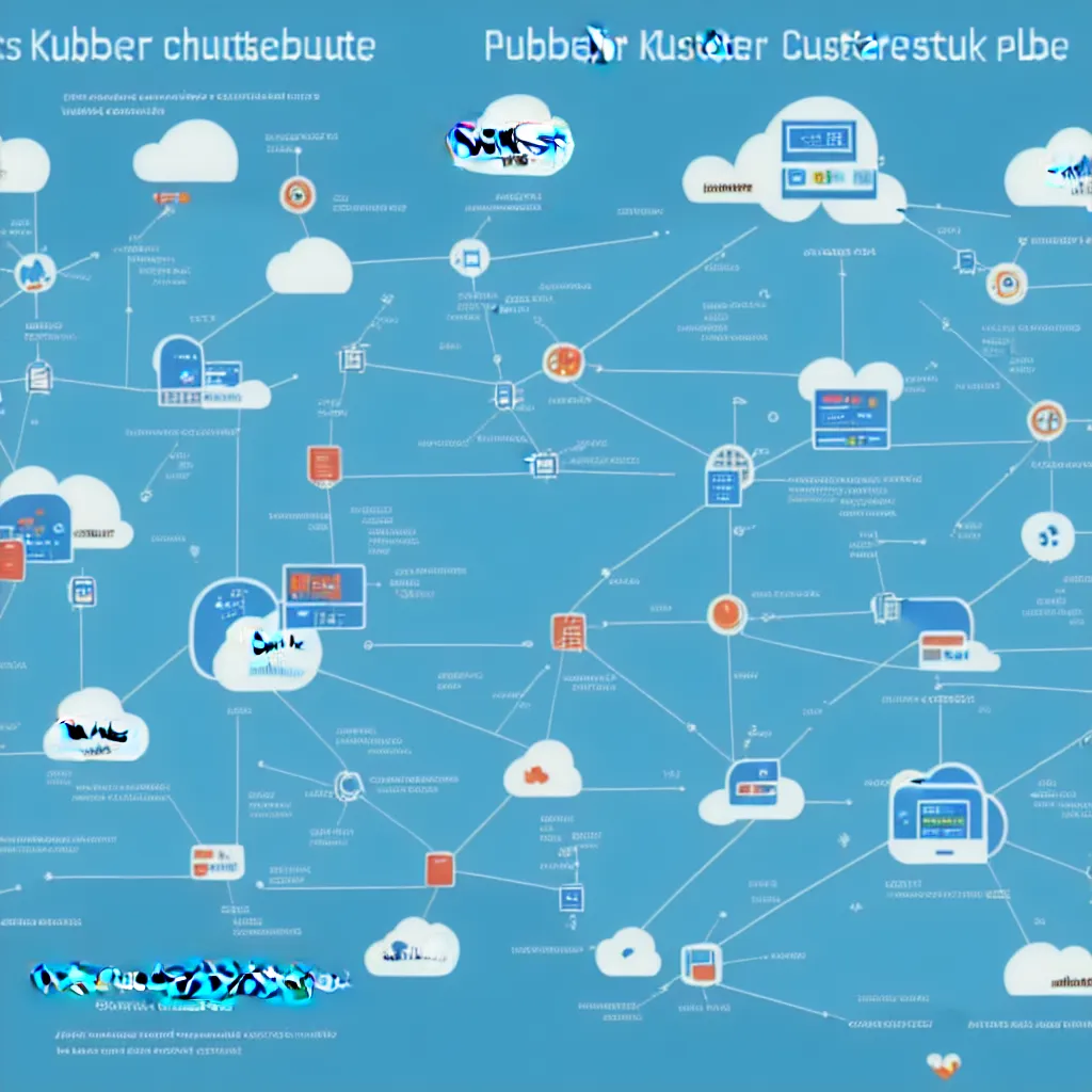 Image similar to Kubernetes cluster deployed to a secure public cloud service, trending on Artstation, by Visual Capitalist