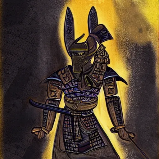 Image similar to samurai anubis