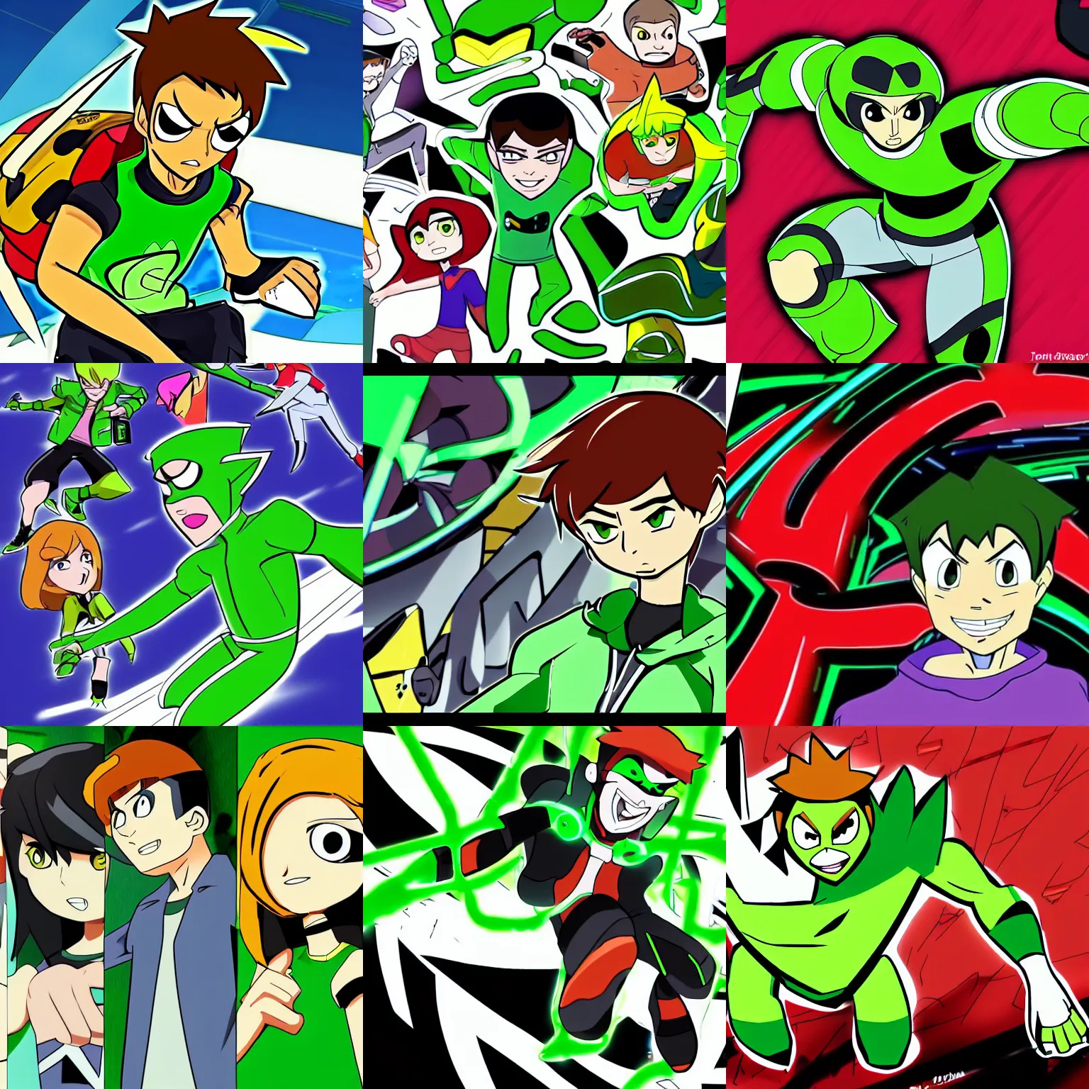 Prompt: a frame of the cartoon ben 1 0 in the art style of anime, high resolution, consistent, digital, beautiful