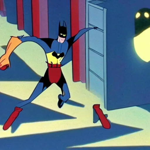 Prompt: screengrab from Batman: the animated series