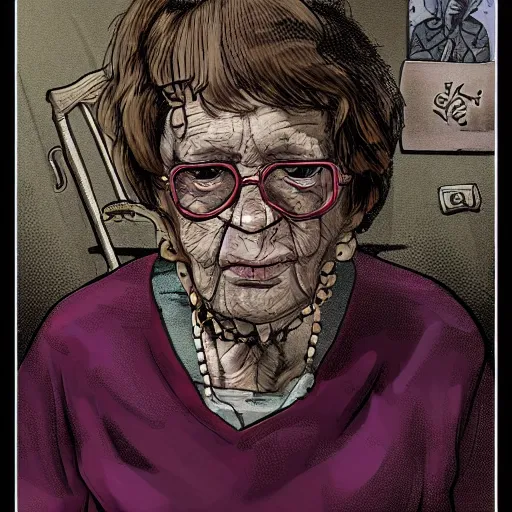 Image similar to grandma of the 9 th level of hell