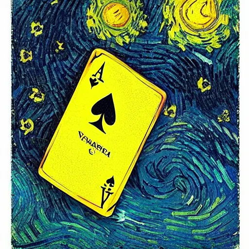 Image similar to “an ace of spades by vincent van gogh”