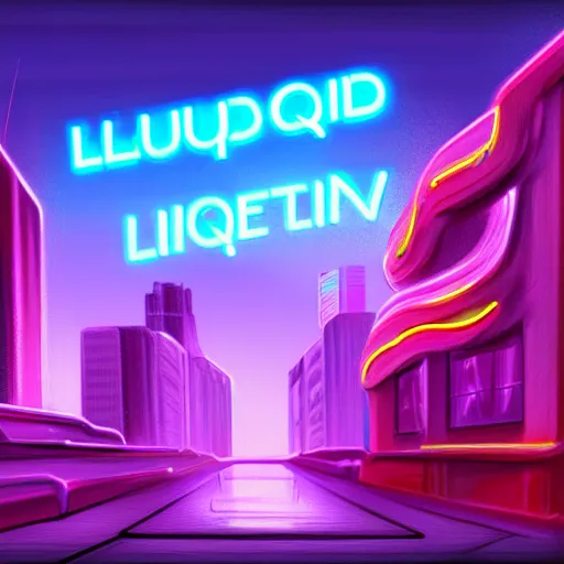 Prompt: liquid neon, hd, concept art