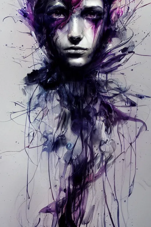 Image similar to scifi futuristic raven bird art by agnes cecile, beautiful, soft, smooth